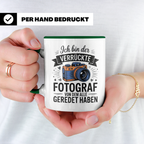 Fotograf Tasse - Ich bin der verrückte Fotograf - Kamera Hobbyfotograf Geschenkidee - Fotografie Zubehör Gadget - Spruch Geschenkidee