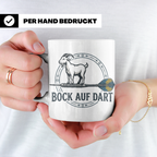 Bock auf Dart Tasse, lustiges Geschenk für Dartspieler, Dart – Weiß [farbe:weiß]