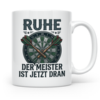 Dart Tasse Ruhe der Meister ist jetzt dran Dartspieler Gesch – Weiß [farbe:weiß]