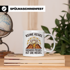 Kegler Tasse mit Spruch Keine Kegel Hoher Pegel | Lustiges B – Weiß [farbe:weiß]