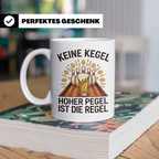 Kegler Tasse mit Spruch Keine Kegel Hoher Pegel | Lustiges B – Weiß [farbe:weiß]