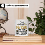 Physio Tasse mit Spruch 'Ja ich bin Physio...' lustiges Gesc – Weiß [farbe:weiß]