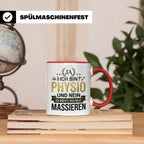 Physio Tasse mit Spruch 'Ja ich bin Physio...' lustiges Gesc – Rot [farbe:rot]