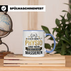 Physio Tasse mit Spruch 'Ja ich bin Physio...' lustiges Gesc – Blau [farbe:blau]