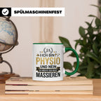 Physio Tasse mit Spruch 'Ja ich bin Physio...' lustiges Gesc – Grün [farbe:grün]