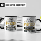 Physio Tasse mit Spruch 'Ja ich bin Physio...' lustiges Gesc – Schwarz [farbe:schwarz]