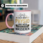 Physio Tasse mit Spruch 'Ja ich bin Physio...' lustiges Gesc – Rosa [farbe:rosa]