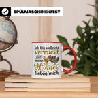 Hühner Tasse mit Spruch Ich bin verrückt aber meine Hühner l – Rot [farbe:rot]