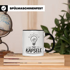 Käpsele Tasse schwäbischer Spruch für schlaue Köpfe & Genies – Schwarz [farbe:schwarz]