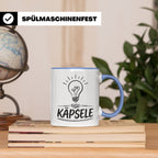 Käpsele Tasse schwäbischer Spruch für schlaue Köpfe & Genies – Blau [farbe:blau]