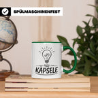 Käpsele Tasse schwäbischer Spruch für schlaue Köpfe & Genies – Grün [farbe:grün]