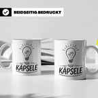 Käpsele Tasse schwäbischer Spruch für schlaue Köpfe & Genies – Weiß [farbe:weiß]