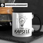 Käpsele Tasse schwäbischer Spruch für schlaue Köpfe & Genies – Schwarz [farbe:schwarz]