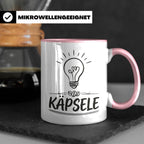 Käpsele Tasse schwäbischer Spruch für schlaue Köpfe & Genies – Rosa [farbe:rosa]