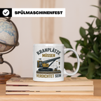 Kranplätze müssen verdichtet sein Tasse, Geschenk für Kranfü – Weiß [farbe:weiß]