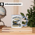 Kranplätze müssen verdichtet sein Tasse, Geschenk für Kranfü – Blau [farbe:blau]