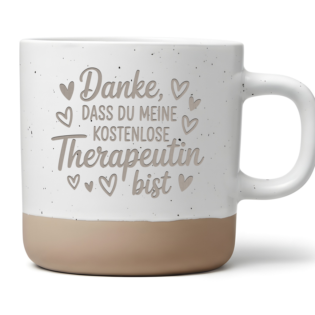 Danke dass du meine kostenlose Therapeutin bist Tasse Geschenk Beste Freundin Geburtstag Freundschaft Humor Dankeschön Frauen Kaffeetasse