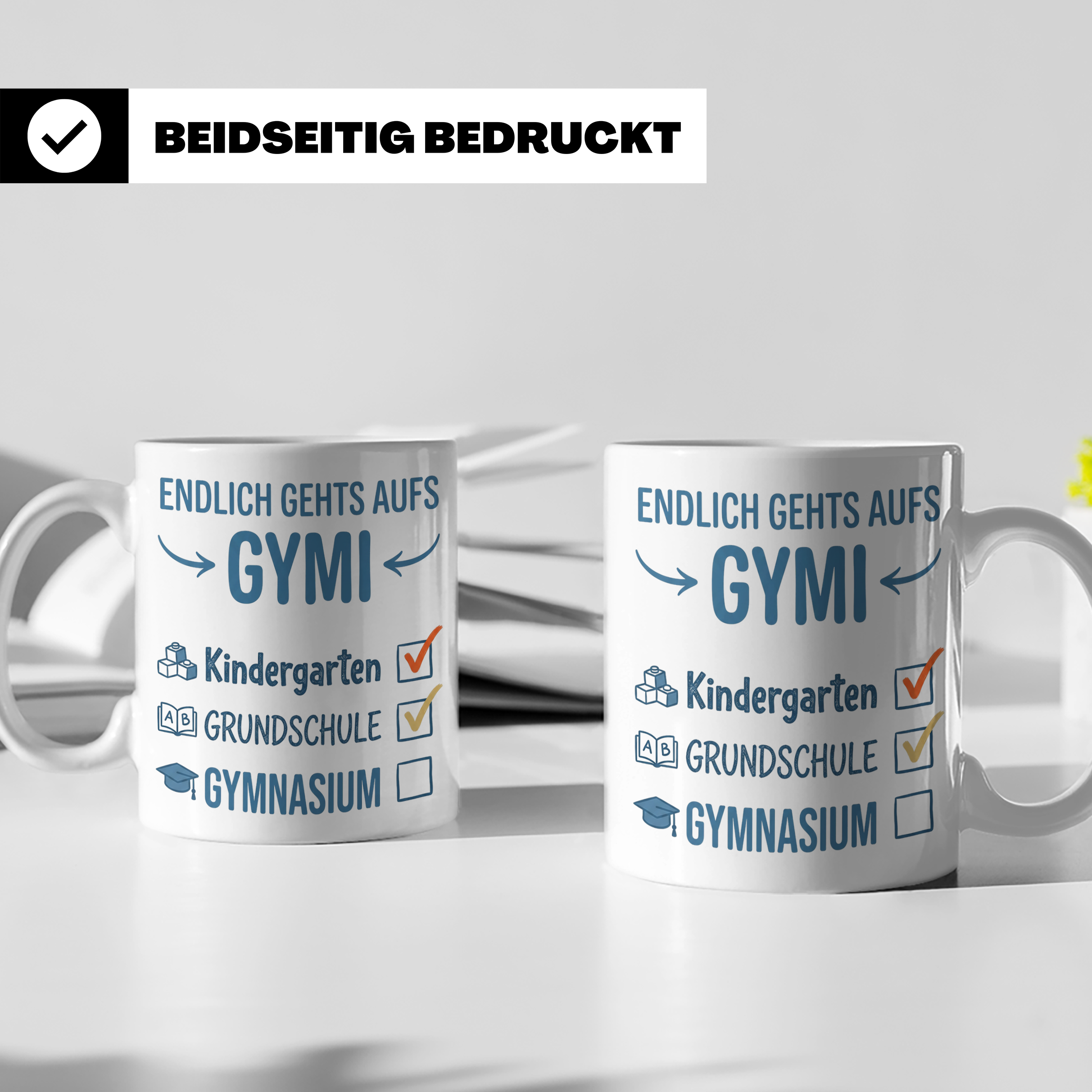 Geschenk Einschulung Gymnasium Tasse 5. Klasse Junge Mädchen – Weiß [farbe:weiß]