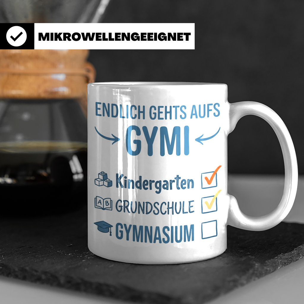 Geschenk Einschulung Gymnasium Tasse 5. Klasse Junge Mädchen – Weiß [farbe:weiß]