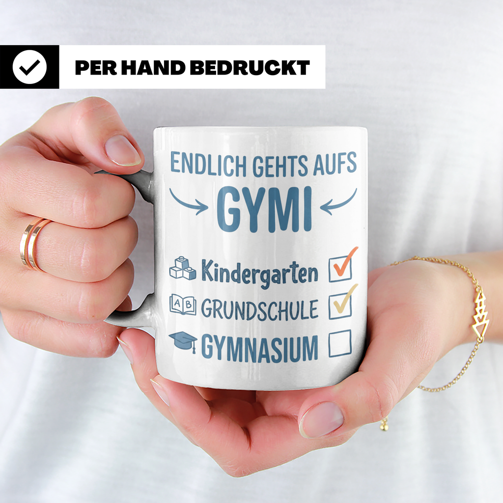 Geschenk Einschulung Gymnasium Tasse 5. Klasse Junge Mädchen – Weiß [farbe:weiß]