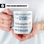 Geschenk Einschulung Gymnasium Tasse 5. Klasse Junge Mädchen – Weiß [farbe:weiß]