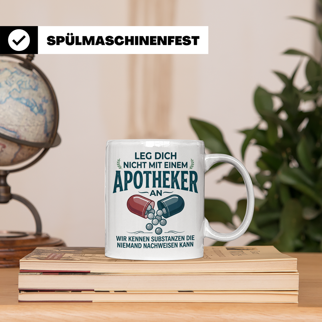 Apotheker Tasse mit Spruch Leg dich nicht an Geschenk für Ph – Weiß [farbe:weiß]