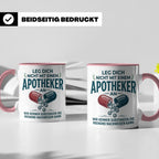 Apotheker Tasse mit Spruch Leg dich nicht an Geschenk für Ph – Rosa [farbe:rosa]