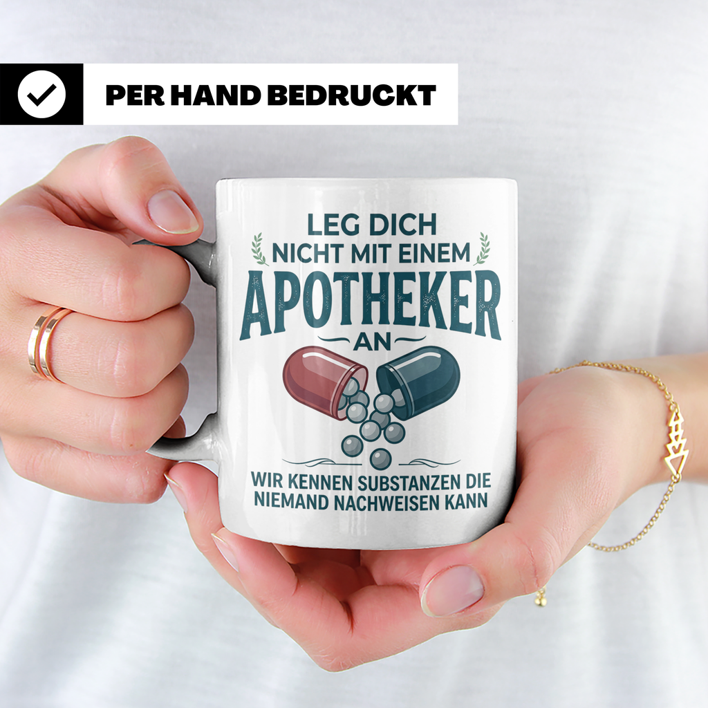 Apotheker Tasse mit Spruch Leg dich nicht an Geschenk für Ph – Weiß [farbe:weiß]