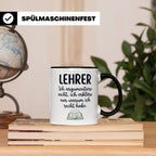 Lehrer Tasse mit Spruch Ich erkläre nur warum ich recht habe – Schwarz [farbe:schwarz]