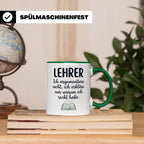Lehrer Tasse mit Spruch Ich erkläre nur warum ich recht habe – Grün [farbe:grün]
