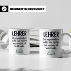 Lehrer Tasse mit Spruch Ich erkläre nur warum ich recht habe – Weiß [farbe:weiß]