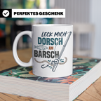 Angler Tasse Leck mich Dorsch am Barsch, lustiger Spruch für – Weiß [farbe:weiß]