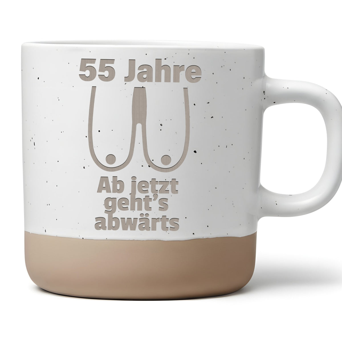 55 Jahre Tasse Ab jetzt gehts abwärts - Lustiges Geschenk für Frauen z – Bild 1