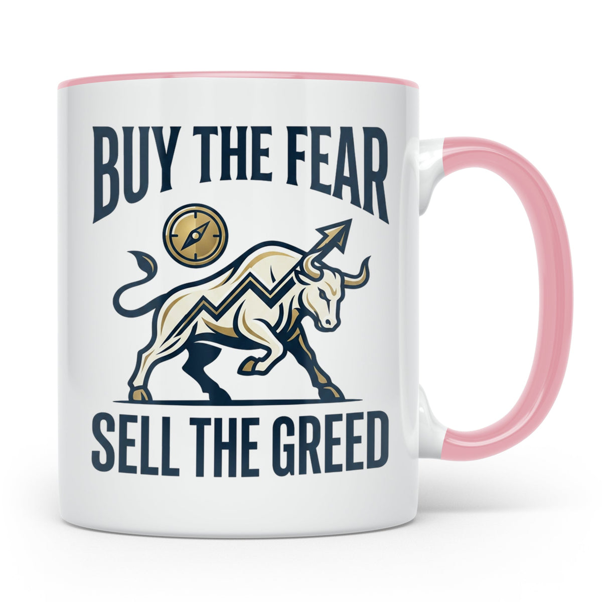 Börsen Tasse Buy The Fear Sell The Greed Bull Market Motiv f – Rosa [farbe:rosa]