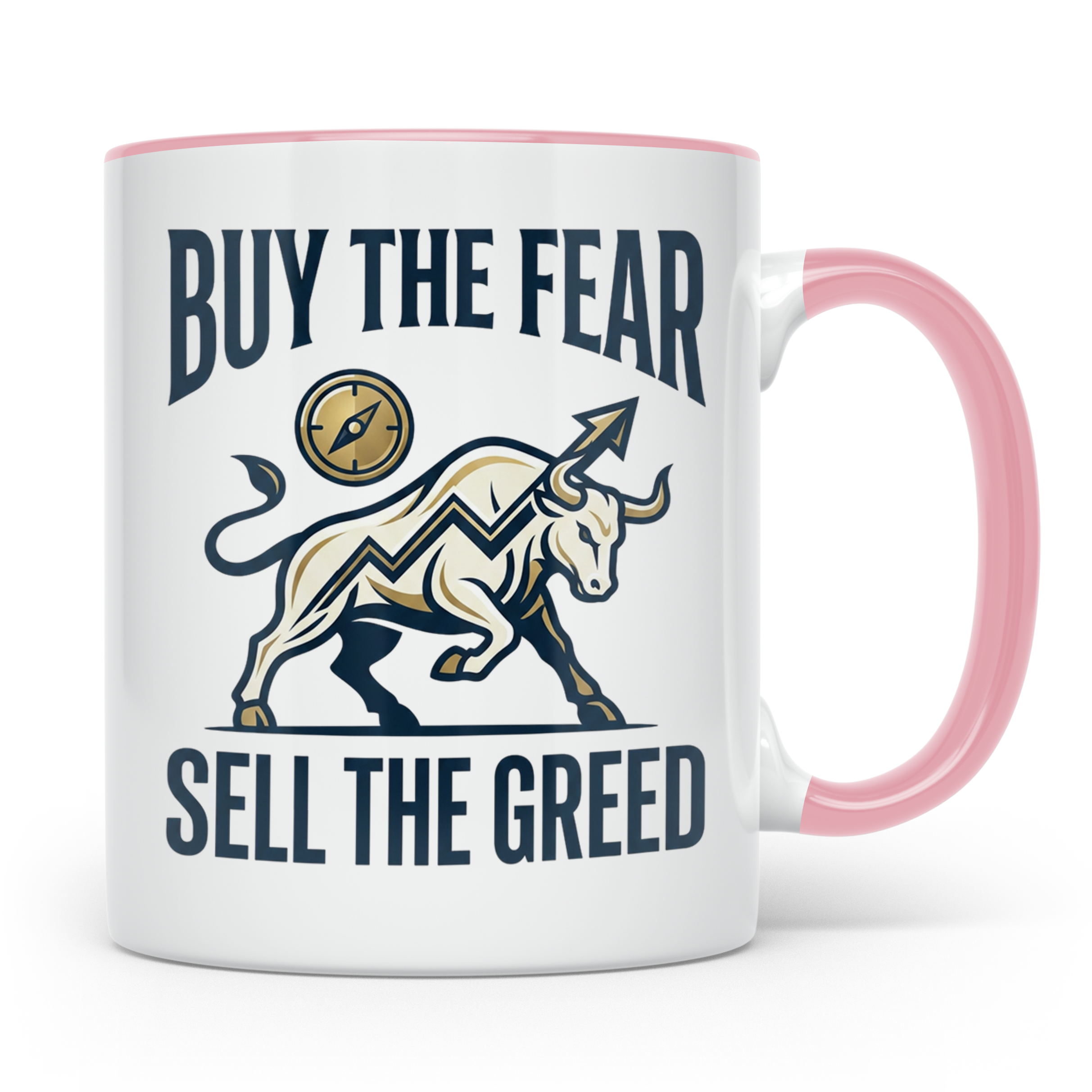 Börsen Tasse Buy The Fear Sell The Greed Bull Market Motiv f – Rosa [farbe:rosa]
