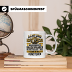 Baggerfahrer Tasse mit Spruch Wahnsinniger Baggerfahrer. Lus – Weiß [farbe:weiß]