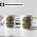 Baggerfahrer Tasse mit Spruch Wahnsinniger Baggerfahrer. Lus – Weiß [farbe:weiß]