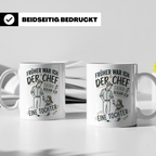 Vater Tochter Tasse mit Spruch 'Früher war ich der Chef' | L – Weiß [farbe:weiß]