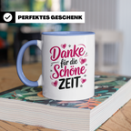 Danke für die Schöne Zeit Tasse - Abschiedsgeschenk Kollegen, Erzieher, Lehrer - Wertschätzung Tassendesign mit Herzen und Sternen