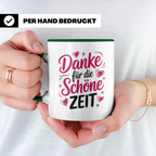 Danke für die Schöne Zeit Tasse - Abschiedsgeschenk Kollegen, Erzieher, Lehrer - Wertschätzung Tassendesign mit Herzen und Sternen