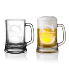 Personalisiertes Bierkrug mit Monogramm – Elegantes Geschenk für Männer, Monogramm S Bierkrug für den Besten Freund, Ideal für Geburtstagsgeschenke