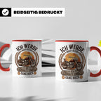 Biker Tasse Ich werde nicht älter Gang hoch | Motorrad Chopp – Rot [farbe:rot]
