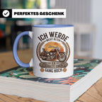 Biker Tasse Ich werde nicht älter Gang hoch | Motorrad Chopp – Blau [farbe:blau]