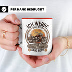 Biker Tasse Ich werde nicht älter Gang hoch | Motorrad Chopp – Rot [farbe:rot]