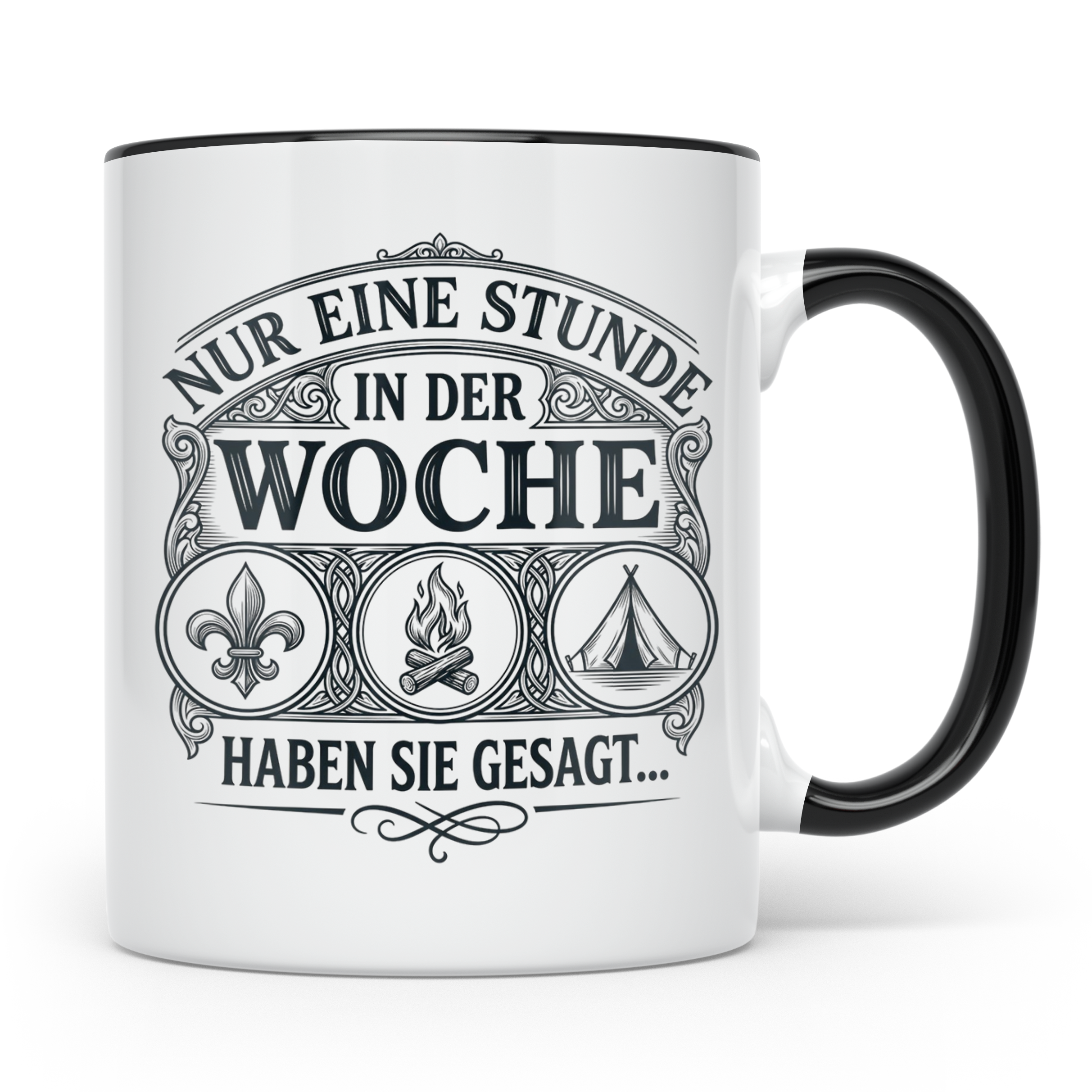 Pfadfinder Tasse Nur eine Stunde in der Woche | Geschenk für – Schwarz [farbe:schwarz]