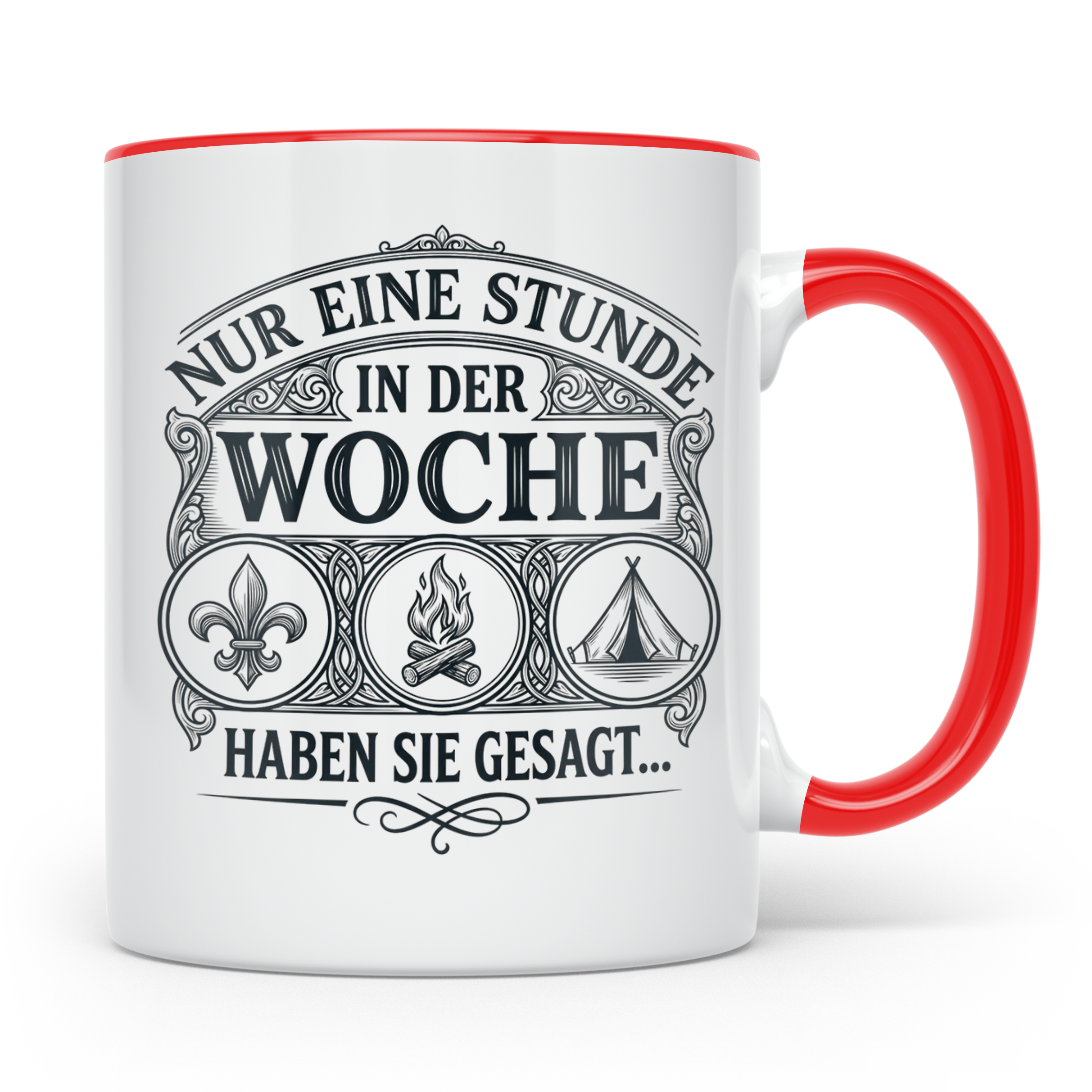 Pfadfinder Tasse Nur eine Stunde in der Woche | Geschenk für – Rot [farbe:rot]