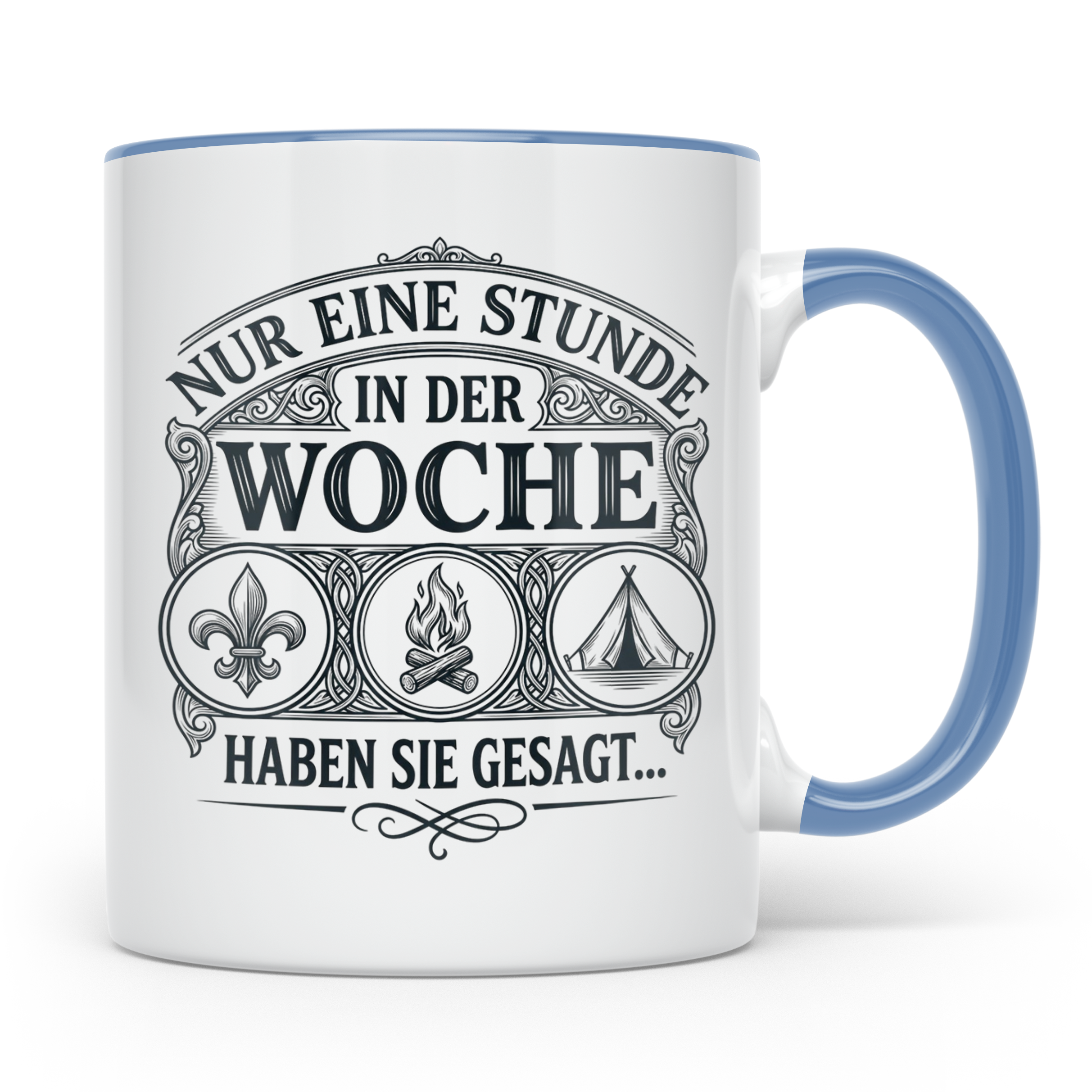 Pfadfinder Tasse Nur eine Stunde in der Woche | Geschenk für – Blau [farbe:blau]