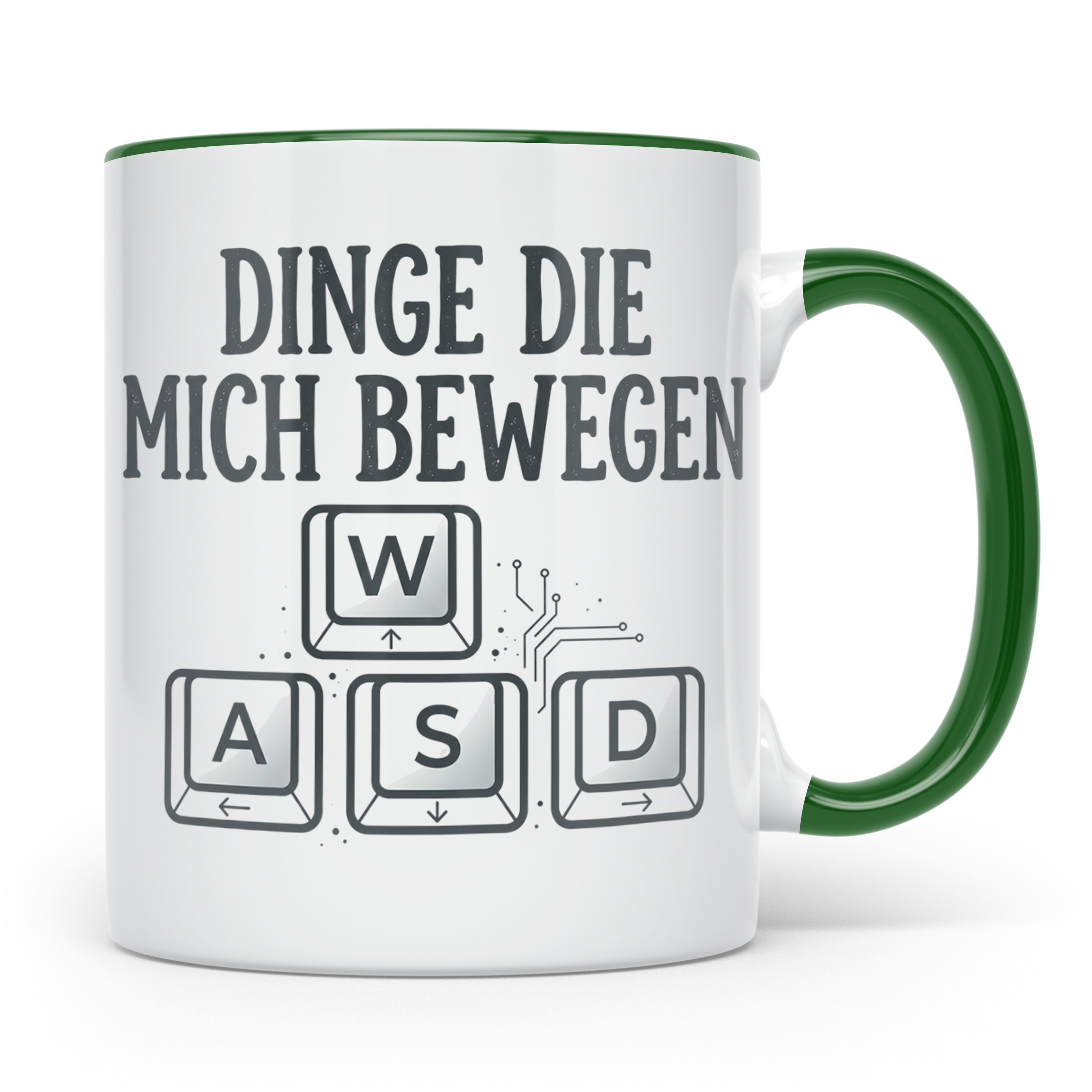 Zocker Tasse Dinge die mich bewegen, WASD Tasten, lustiger G – Grün [farbe:grün]