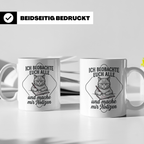 Katze Tasse mit Spruch Ich beobachte euch alle | Lustige Kaf – Weiß [farbe:weiß]