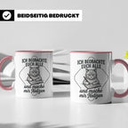 Katze Tasse mit Spruch Ich beobachte euch alle | Lustige Kaf – Rosa [farbe:rosa]